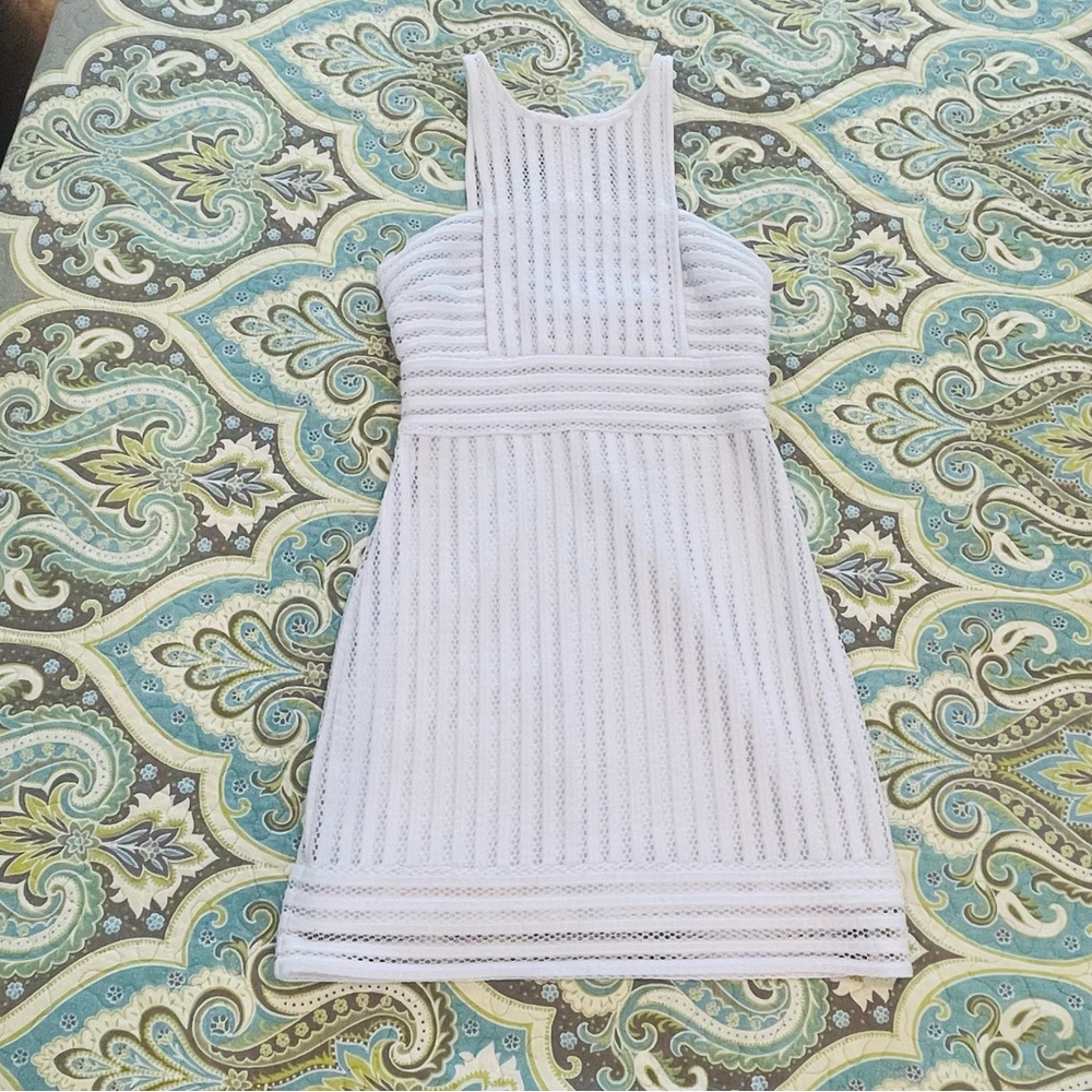 Lilly Pulitzer Rae knit shift white cocktail summer sleeveless dress XS 0